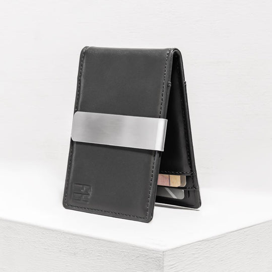 Monochrome Edition Money Clip Slim Wallet
