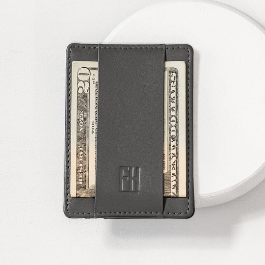 Slim RFID Card Holder Wallet in Top Grain Leather
