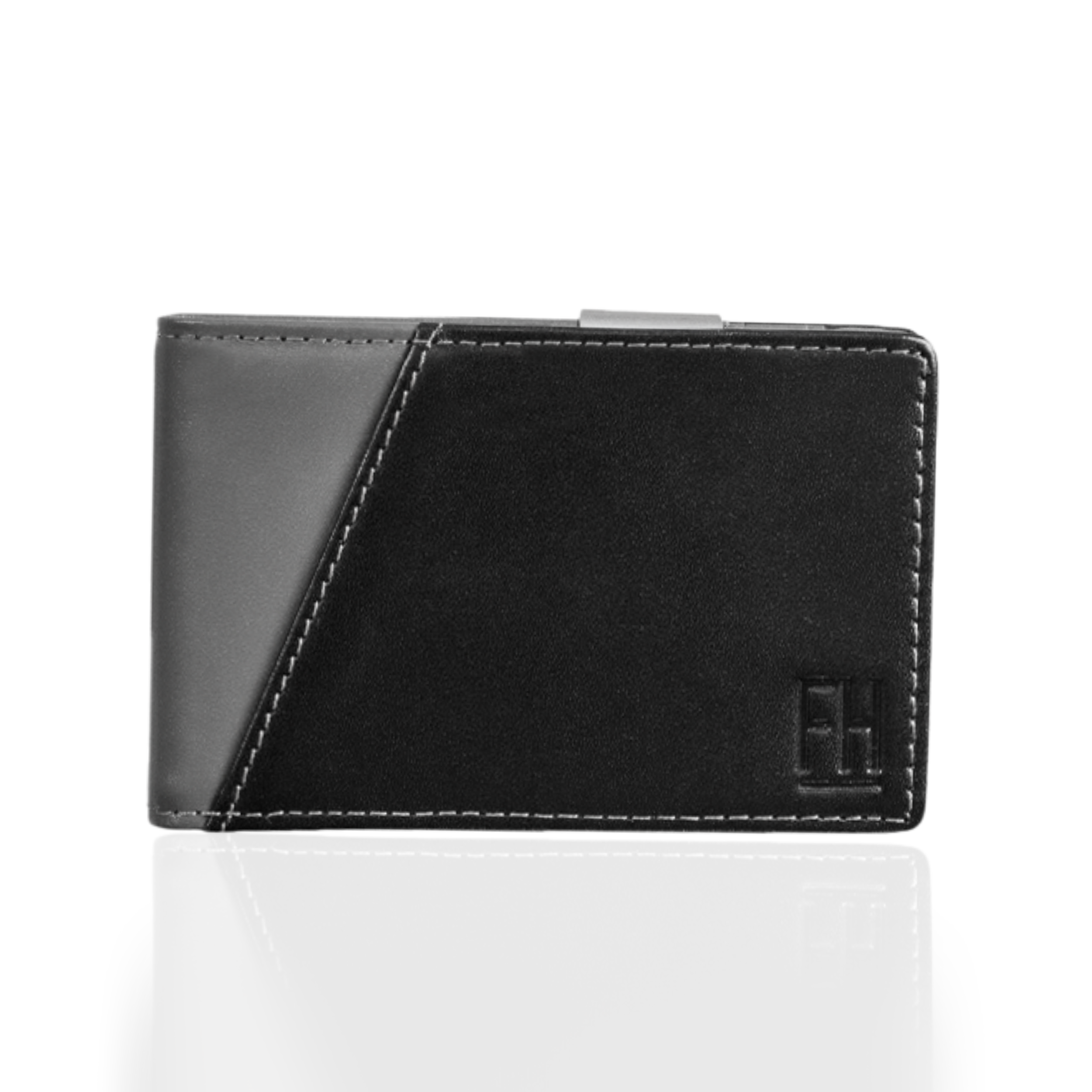 Slim RFID Money Clip Wallet in Top Grain Leather